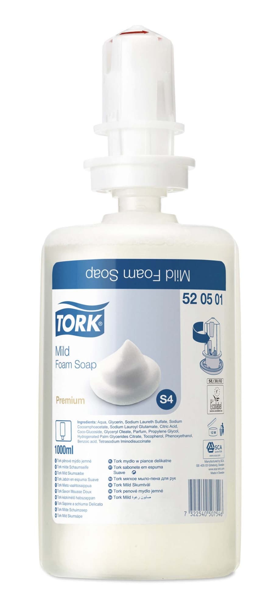 Savon Mousse Doux TORK 1L Parfumé